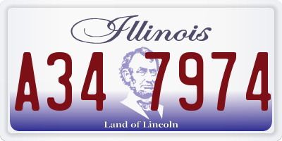 IL license plate A347974