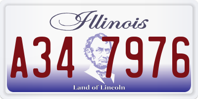 IL license plate A347976