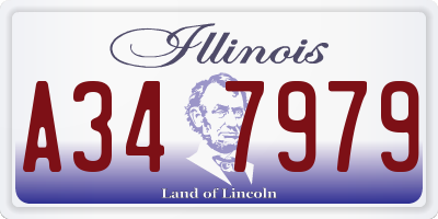 IL license plate A347979
