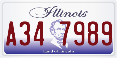 IL license plate A347989