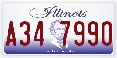 IL license plate A347990