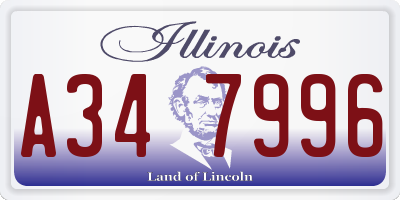 IL license plate A347996