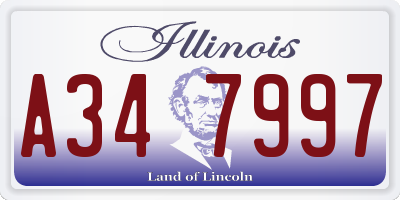 IL license plate A347997