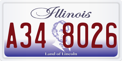 IL license plate A348026