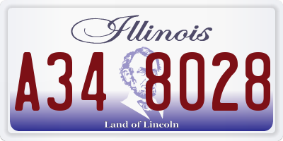 IL license plate A348028