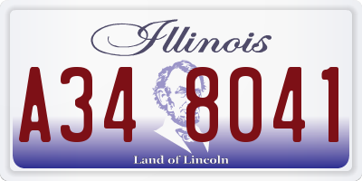 IL license plate A348041