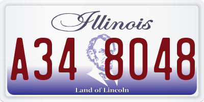 IL license plate A348048