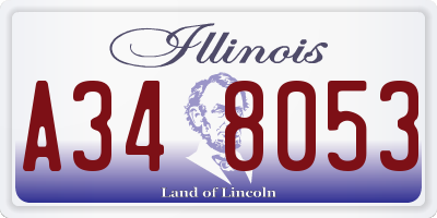 IL license plate A348053