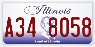 IL license plate A348058