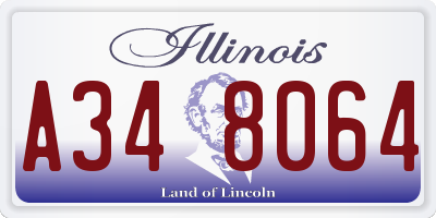 IL license plate A348064
