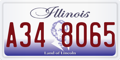 IL license plate A348065