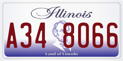 IL license plate A348066