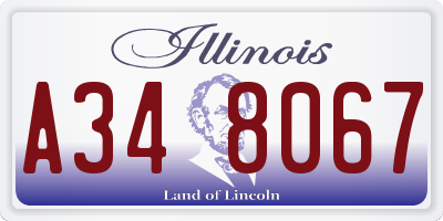 IL license plate A348067
