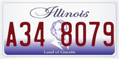 IL license plate A348079