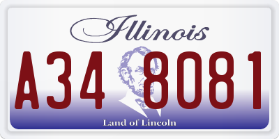IL license plate A348081