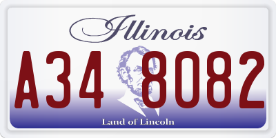 IL license plate A348082