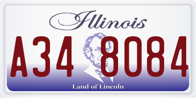 IL license plate A348084