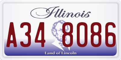 IL license plate A348086
