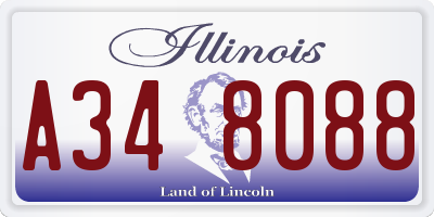 IL license plate A348088