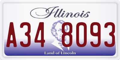 IL license plate A348093