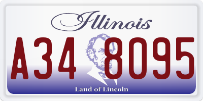 IL license plate A348095