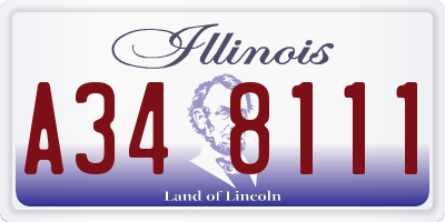 IL license plate A348111