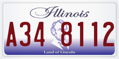 IL license plate A348112