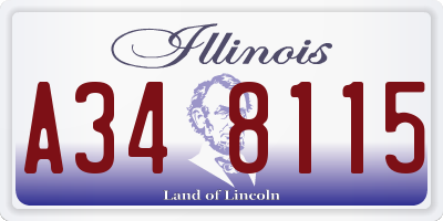 IL license plate A348115