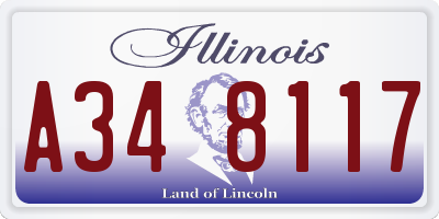 IL license plate A348117
