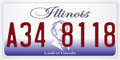 IL license plate A348118