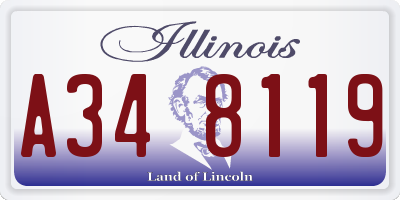 IL license plate A348119