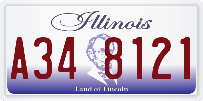 IL license plate A348121
