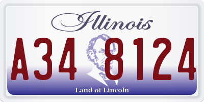 IL license plate A348124