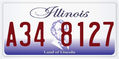 IL license plate A348127