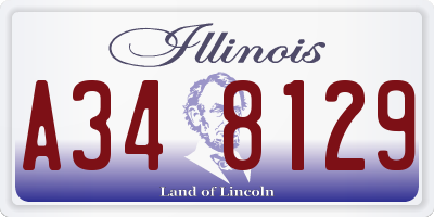 IL license plate A348129