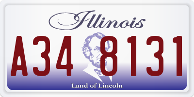 IL license plate A348131