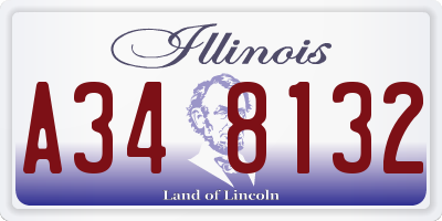 IL license plate A348132