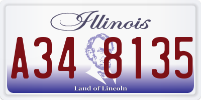 IL license plate A348135