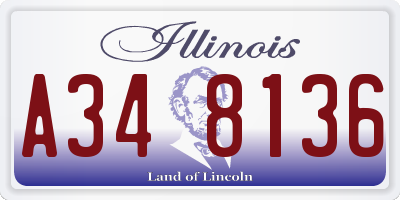 IL license plate A348136