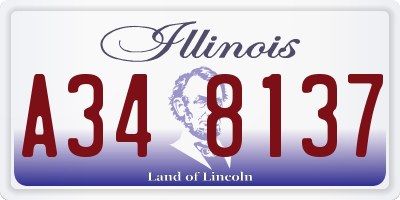 IL license plate A348137