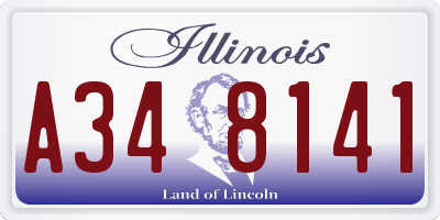IL license plate A348141