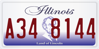 IL license plate A348144