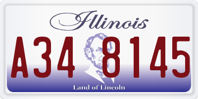 IL license plate A348145