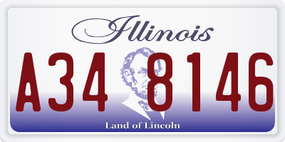 IL license plate A348146