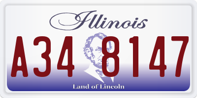 IL license plate A348147