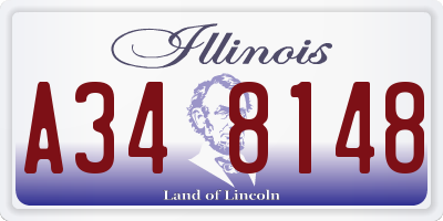 IL license plate A348148