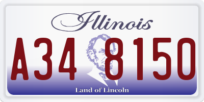 IL license plate A348150