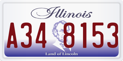 IL license plate A348153