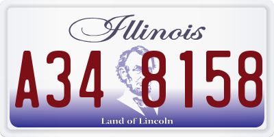 IL license plate A348158