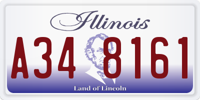 IL license plate A348161